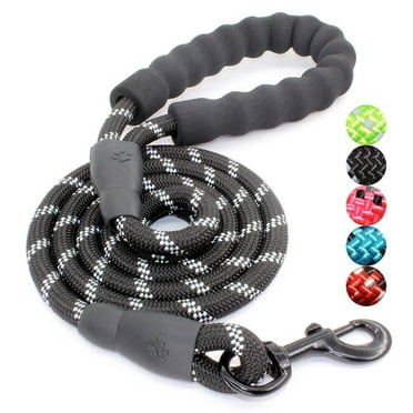 5FT Dog Leash with Comfortable Padded Handle and Highly Reflective Threads for Medium and Large Dogs