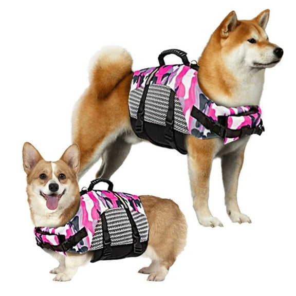 Reflective Dog Life Jackets, Ripstop Pet Dog Safety Vest, Adjustable Preserver Life Jackets DOPI