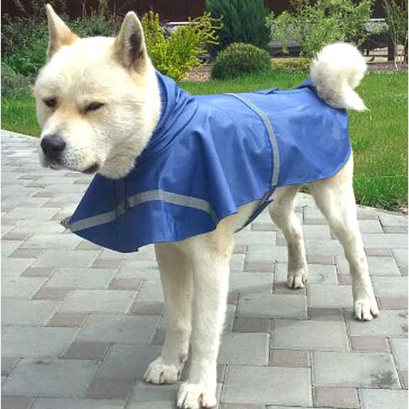 Reflective Dog Raincoat Hooded Slicker Poncho Rainwear Waterproof Outdoor Rain Jacket Pet Products Clothes for Small to 5X-Large Dogs (XS, Blue)