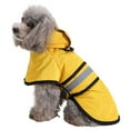 thumbnail image 1 of Reflective Dog Raincoat Jacket with Adjustable Hood, Waterproof Pet Poncho with Leash Opening for Small to Large Dogs(Yellow,L), 1 of 5