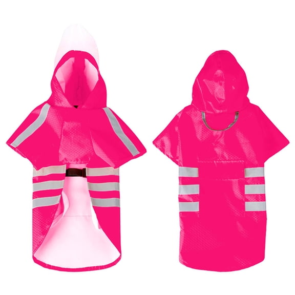 Reflective Dog Rainwear High Visibility Protective Rain Jackets Water Resistant Breathable Rain Suit For Rainyday Walking