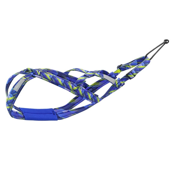 Reflective Dog Sled Harness Adjustable Big Dog Weight Pulling Harness Pet Sleding Harness for Medium Large Dogs Husky Skijoring (DEEP BLUE,XL)