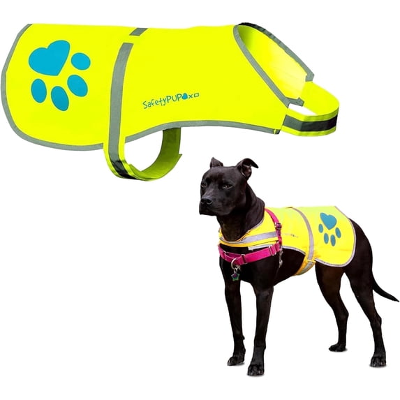 Reflective Dog Vest, Lightweight Hi-Vis Dog Safety Apparel for Day and Nighttime Visibility