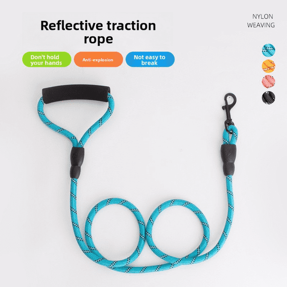 Reflective Dog Walking Leash Training Dog Rope Pet Supplies Nylon Durable Anti-Tear Anti-Snapping Dog Leash