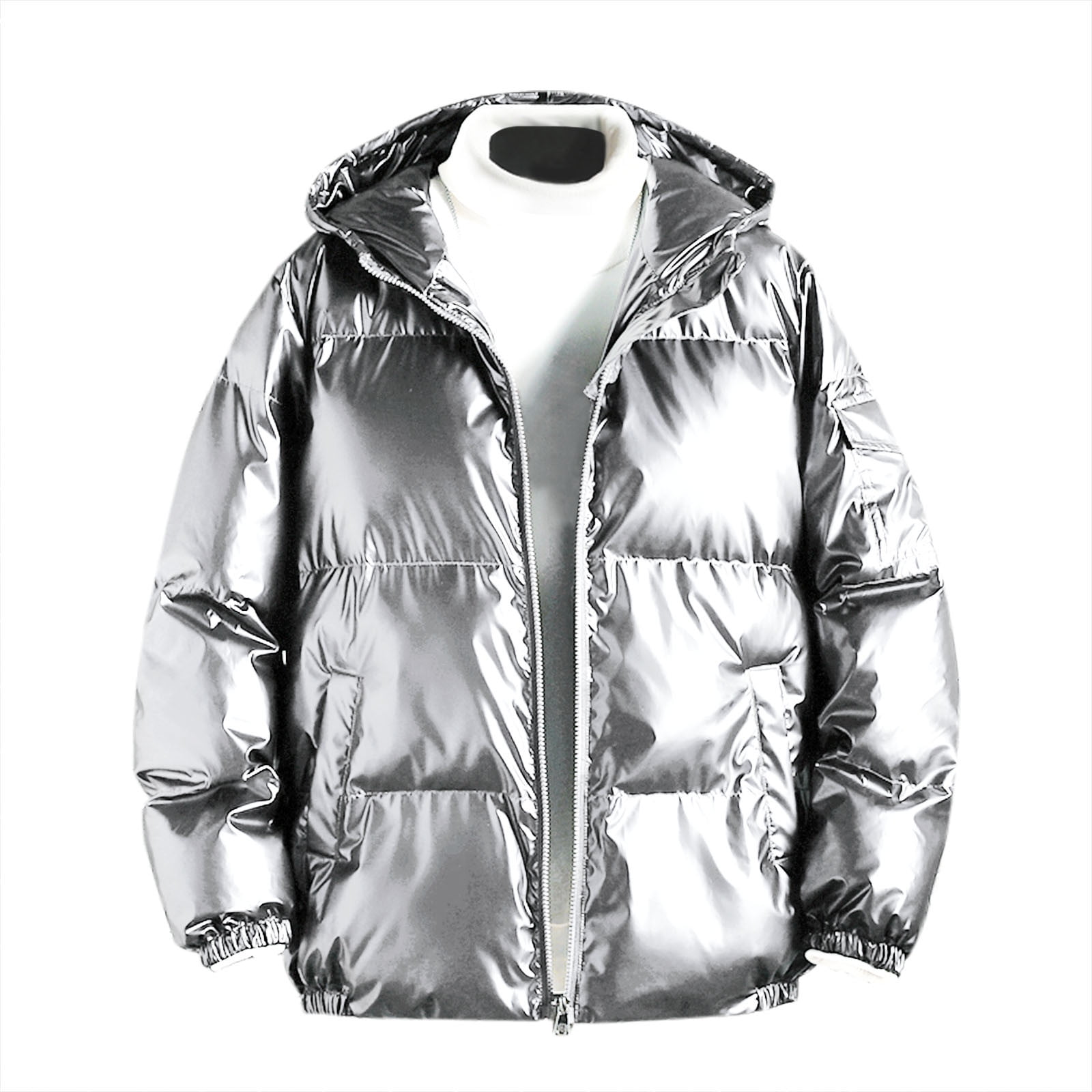 On/Off Hood O.S Down Jacket Unisex - Reflective Black