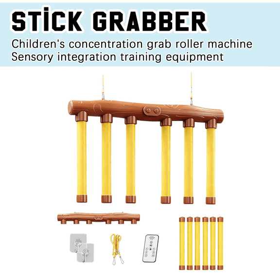 Reflective Drop Stick Challenge Game, 2026 New Hand Eye Coordination Reflex Training Toy, Reflex Catch Game, 3 Adjustable Speed Modes, Catching Sticks for All Ages, Sports Outdoors B control model