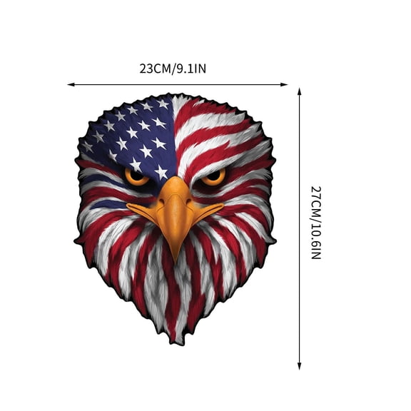 Reflective Eagle Eye American Flag Sticker – High Visibility Night Safety Decal for Trucks, Laptops & Helmets – Weatherproof Patriotic Vinyl Graphic,C
