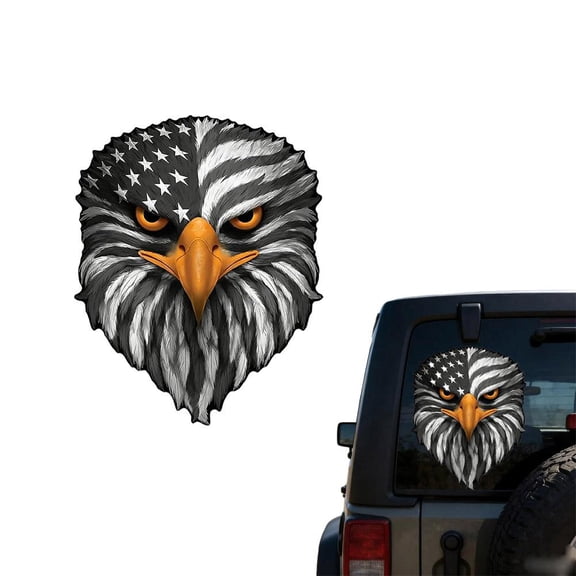 Reflective Eagle Eye USA Flag Decal for Trucks & Cars