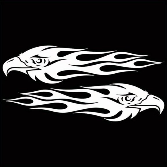 Reflective Eagle Flame Sticker for Motorcycle, Car, And Bike Decoration - Safety Reflector Strips for Enhanced Visibility And Style