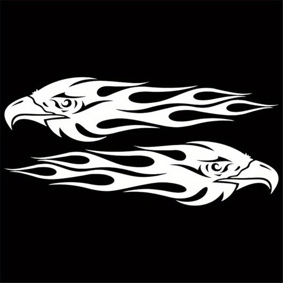 Reflective Eagle Flame Sticker for Motorcycle, Car, And Bike Decoration - Safety Reflector Strips for Enhanced Visibility And Style