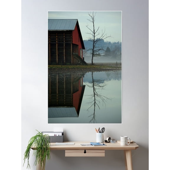 Reflective Farming Poster Wall Art, Modern Wall Decor For Living Room Bedroom, 8x12 UNFRAMED