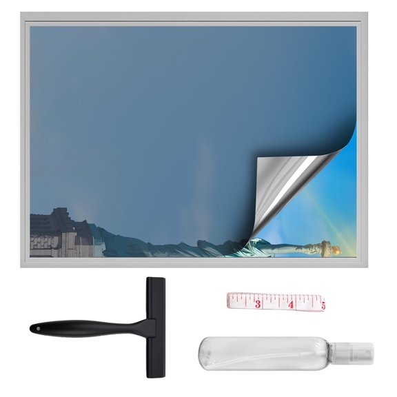 Reflective Finish Window Film 60cm X 500cm Provides Daytime Privacy And Reduces 85% Heat Energy Along With 99% Sunlight
