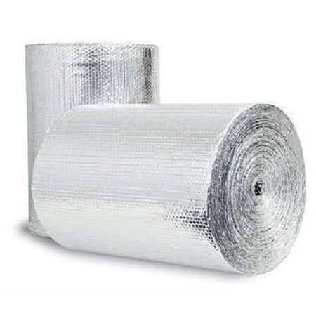 Reflective Foil Insulation Spiral Duct Pipe Wrap Double Bubble 2inch x 20ft R8