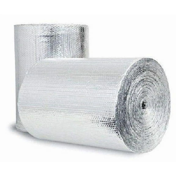 Reflective Foil Insulation Spiral Duct Pipe Wrap Double Bubble 6x100 (Seams)