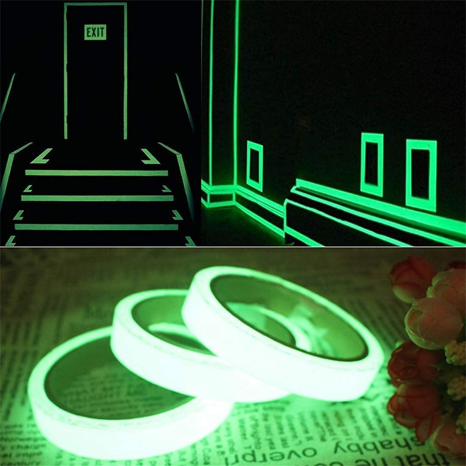 Reflective Glow Tape Self Sticker Removable Luminous Tape High Temp