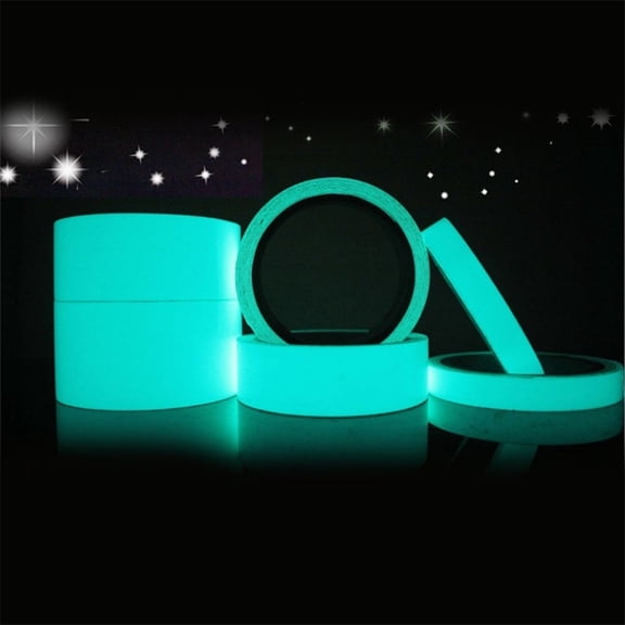 Reflective Glow Tape Self-adhesive Sticker Removable Luminous TapeLight blue luminous tape 1CM wide and 1 meter long1x luminous tapeGuczhu