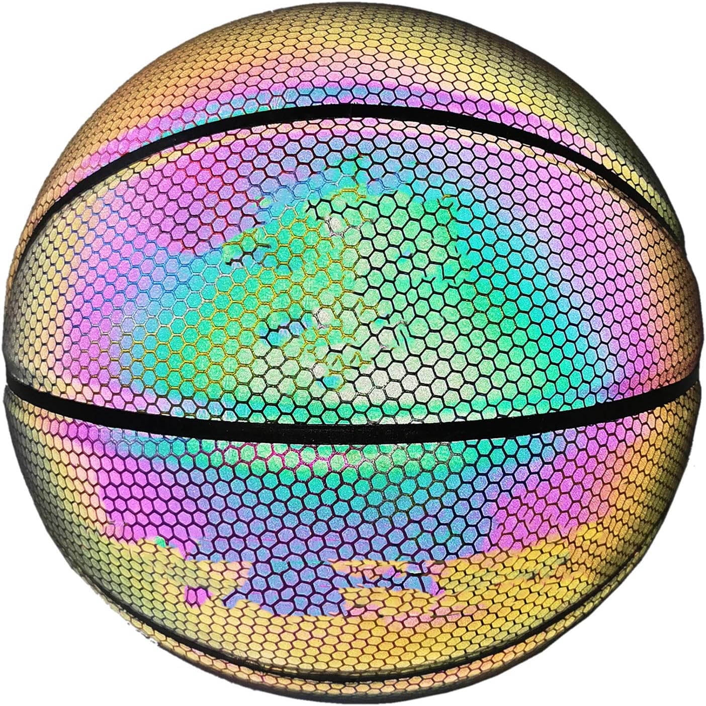 Reflective Glowing Holographic Luminous Basket Ball for Night Game