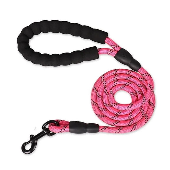 Reflective Heavy Duty Dog Leash Double Handle Padded Grip Strong Dog Walking Traction Rope Safety Lead