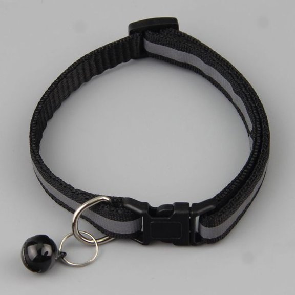 Reflective Hook And Loop Pet Collar Adjustable No Buckle Dog Cat Collar With Night Visibility Strap C Color