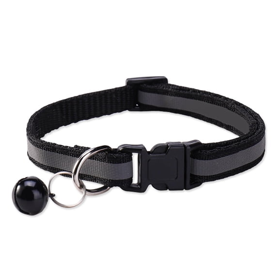 Reflective Hook and Loop Adjustable No Buckle Pet Collar for Enhanced Night Visibility Strap