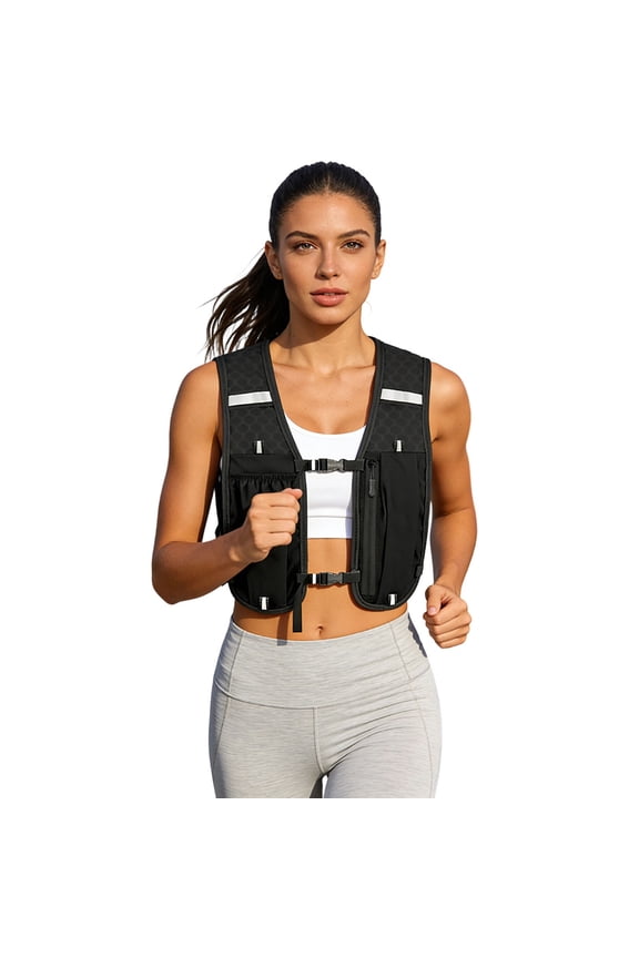 Reflective Hydration Running Backpack Breathable Vest Designed for Outdoor Cycling Jogging and Commuting Phone Pocket Lightweight Water- Gear for Daily Use and Sports