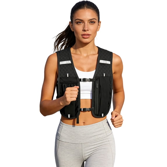 Reflective Hydration Running Backpack Breathable Vest Phone Pocket Cycling Jogging Commuting Outdoor Sports