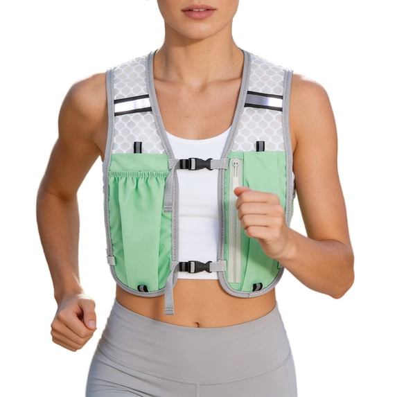 Reflective Hydration Running Backpack Breathable Vest With Phone Pocket For Cycling Jogging Commuting Outdoor Sports