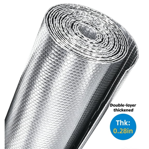 Reflective Insulation Foam,23.6" x 6.56 Ft Window Insulation for Summer Heat,Aluminum Foil Bubble Insulation Roll for Keep Heat,Window Insulation Kit for RV, Thermal Insulation Cover for Window