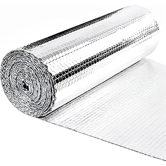 Reflective Insulation Foam, 48" W x 99" L Double Bubble Weatherproofing Foil Insulated for RV, Window Insulation for Summer Heat