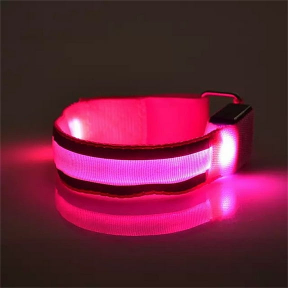 Reflective LED Armband under $5! CQCYD Reflective LED Armband, Night Safety Running Strap with Flashing Lights, Adjustable Wrist Band for Cycling Jogging