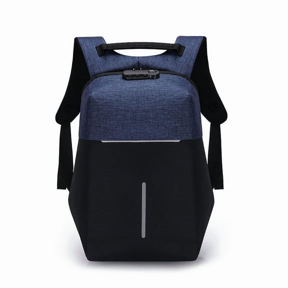Reflective Large Capacity Water Repellent Men's Backpack,Black