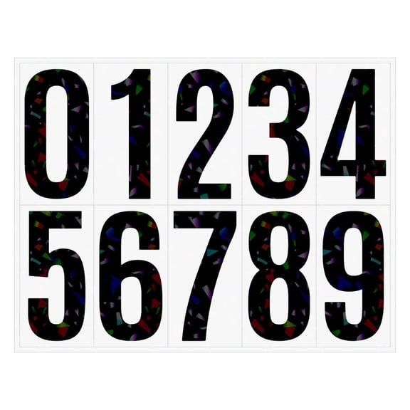 Reflective License Plate Sticker, Paper, 29x22cm, Night Visibility, Weatherproof, Decal, Black