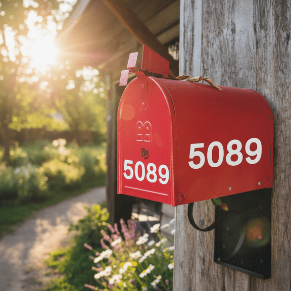 Reflective Mailbox Numbers 4 Inch Self Adhesive Address Numbers for Houses and Mailbox 5 Sets of 0 to 9 Waterproof Metal Decals