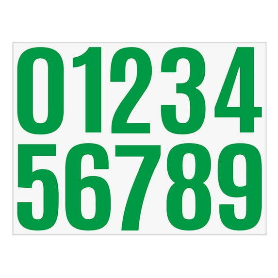 Reflective Mailbox Numbers for Outside, 0-9 Reflective Number Stickers, Waterproof Strong Self Adhesive for Mailbox Address Trash Bin Household Classification Storage Box, 1Pc(Green,11.4x8.7")