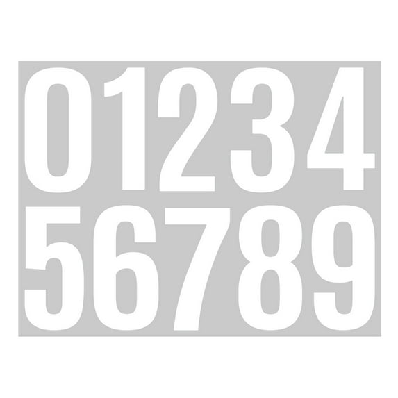 Reflective Mailbox Numbers for Outside, 0-9 Reflective Number Stickers, Waterproof Strong Self Adhesive for Mailbox Address Trash Bin Household Classification Storage Box, 1Pc(White1,11.4x8.7")