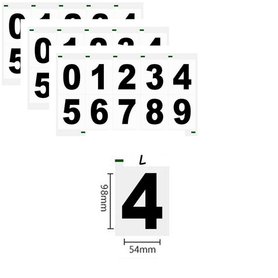 Reflective Mailbox Numbers Sticker,3" 3 Sets Large 0-9 Self Adhesive Vinyl Waterproof Number Sticker for Outside,Signs,Windows,Doors,Cars,Trucks,Address Numbers for House
