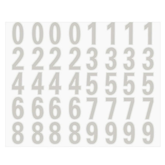 Reflective Mailbox Numbers Vinyl Address Stickers 3 Inch Waterproof Die Cut Classic Style Decals 40 Pack for House Signs and Doors