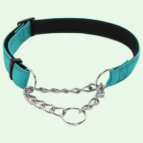 Reflective Martingale Dog Collar, Soft Padded Training Collar, Anti-Escape Choker Collar