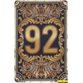 Reflective Metal Number 92 Parking Spot Sign 12X8In Outdoor Floor Dock ...