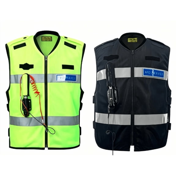 Reflective Motorcycle Airbag Vest, Inflatable Protective Safety Waistcoat for Motorbike Riders