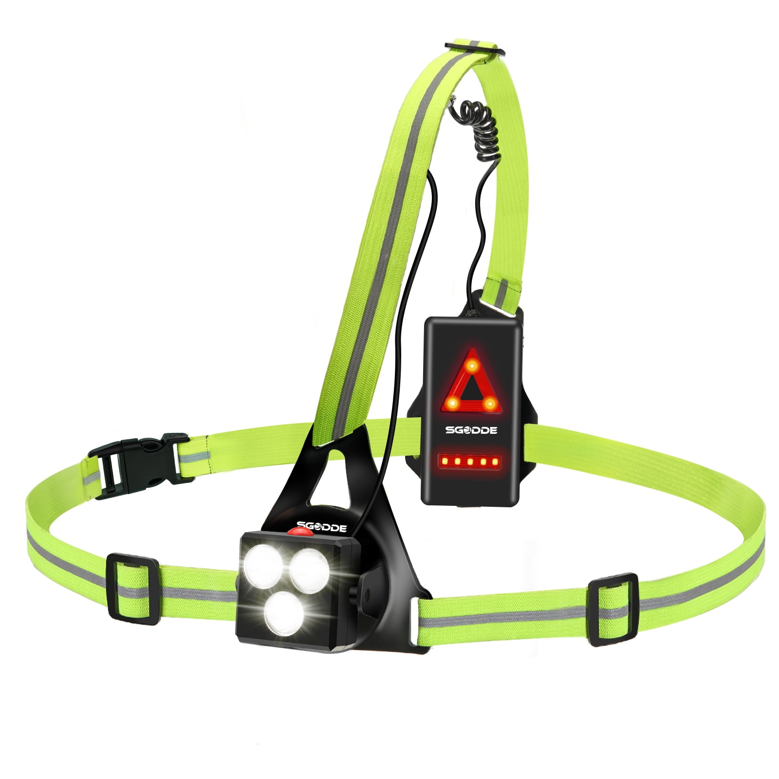  ALOVECO Outdoor Night Running Lights LED Chest Light Back  Warning Light with Rechargeable Battery for Camping Hiking Running Jogging  Outdoor Adventure (90° Adjustable Beam) : Sports & Outdoors