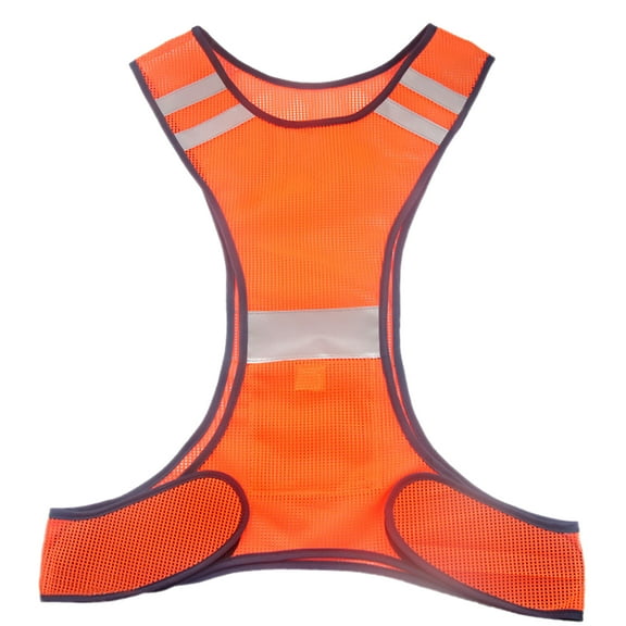 Reflective Night Running Vest, Ultra-thin Safety Vest High Visibility for Running, Jogging, Cycling, Hiking, Walking with Pocket and Breathable Holes