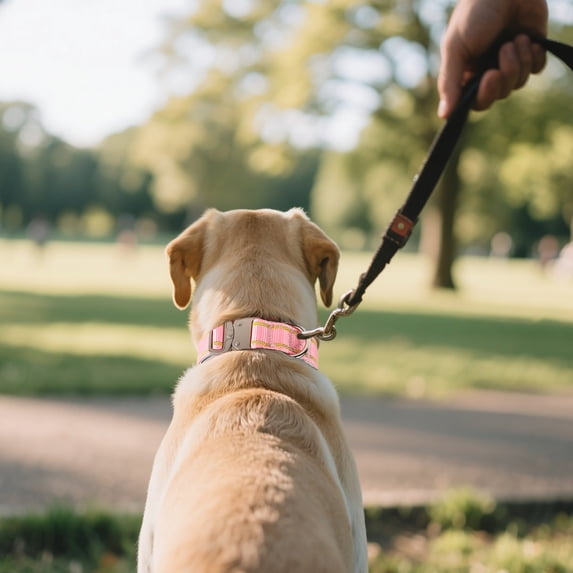 Reflective Nylon Dog Collars for Medium to Large Dogs – Reinforced Heavy Duty Pet Collar with Metal Quick Release Buckle – Adjustable Outdoor Use