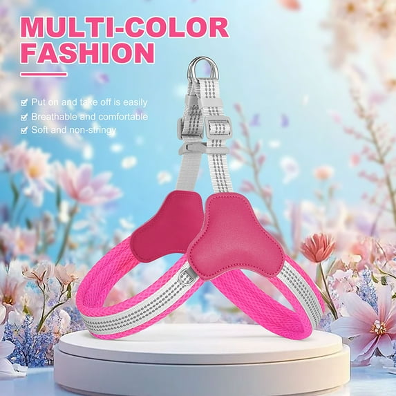 Reflective Nylon Dog Harness Mesh Breathable Pet Puppy Dog Harnesses Adjustable Vest for Small Medium Large Dogs Pug Bulldog