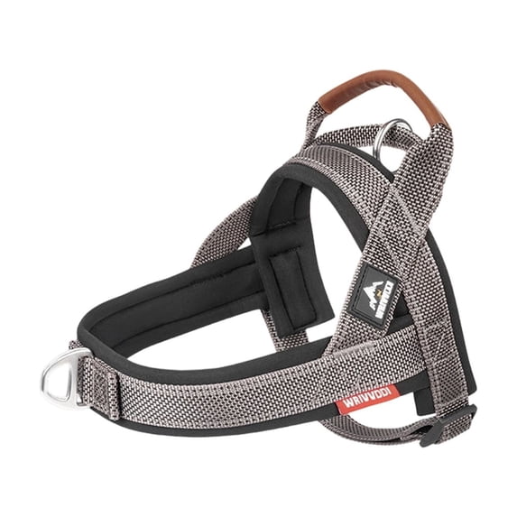 Reflective Nylon Dog Harness and Leash No-Pull Anti-Strangle Vest Heavy Duty Nylon with Reflective Stitching Outdoor Pet Safety Gear Escape-Proof