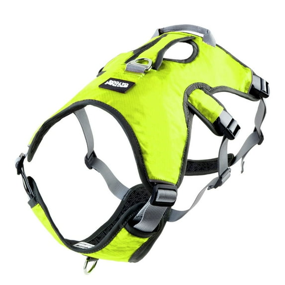 Reflective Nylon Pet Dog Harness No Pull Adjustable Medium Large Naughty Dog Vest Safety Vehicular Lead Walking Running (Green,M)