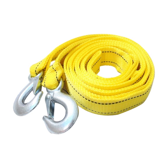 Reflective Nylon Towing Strap With Hooks For Car Truck Night Recovery