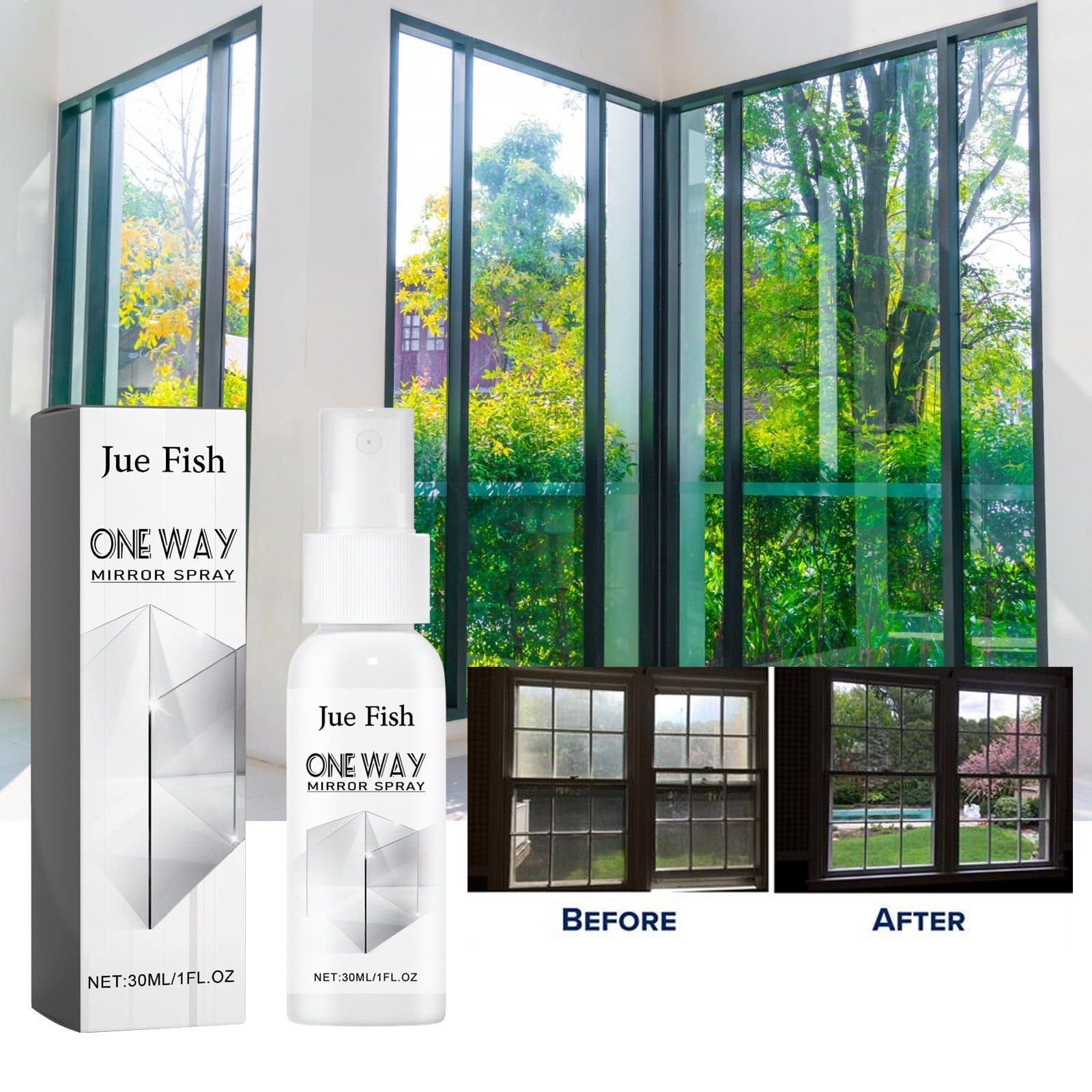 Reflective Oneway Mirror Spray Car Rearview Mirror Bathroom Glass Stain Water Stain Cleaning