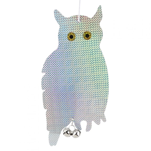 Reflective Owl Bird Repellent Hanging Holographic Deterrent for Pigeons Sparrows Crows - 16.1 x 7.9 Inches / 41 x 20 cm Protective Garden Device