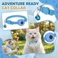 thumbnail image 1 of Reflective Pet Collar with GPS Tracker Holder, Anti-Deformation Neck Strap for Cats, Safety Bell & Breakaway, Outdoor Night Visibility, 1 of 6